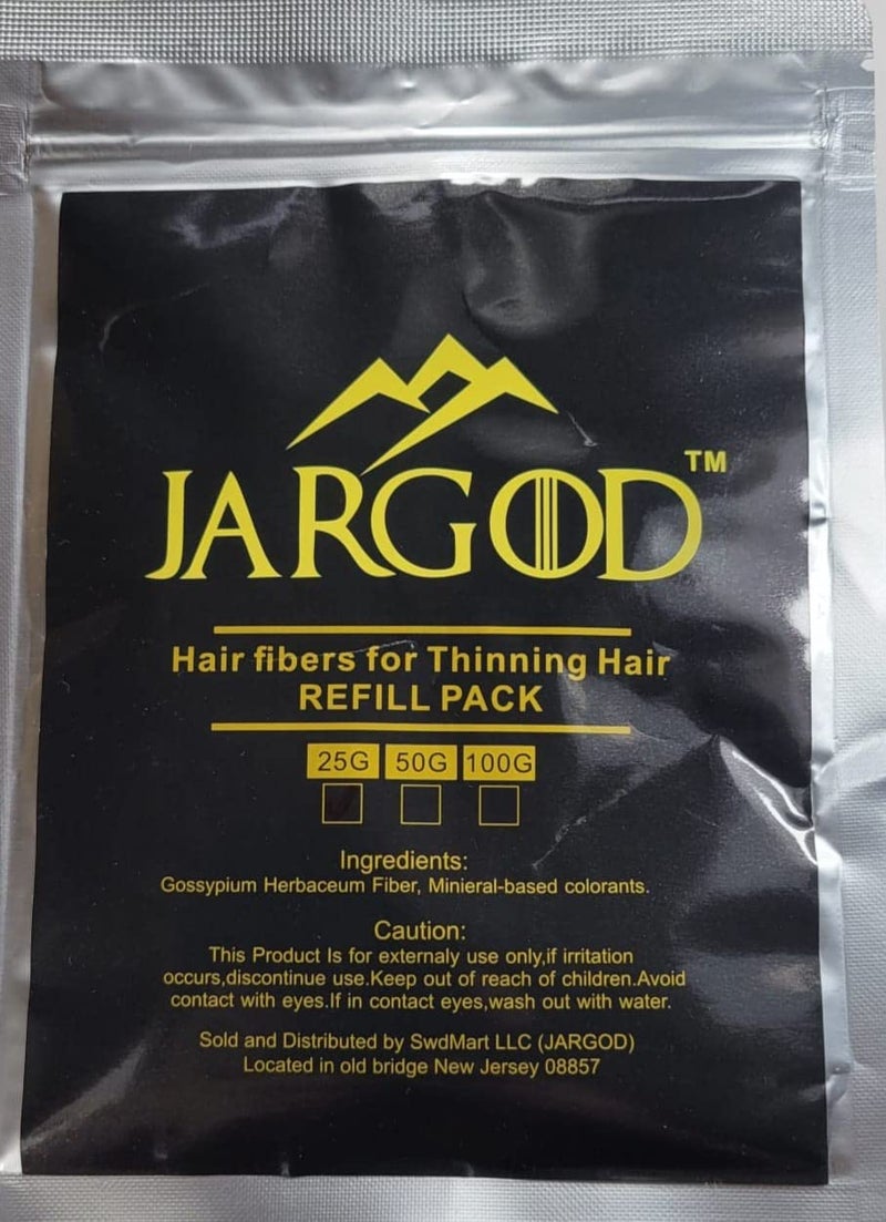 JARGOD 100 Gram Hair Building Fibers - Refill Your Existing Fiber Bottle - Hair Filler Fibers - Hair Loss Concealer For Thinning Hair by JARGOD (Dark Brown) - Image 2